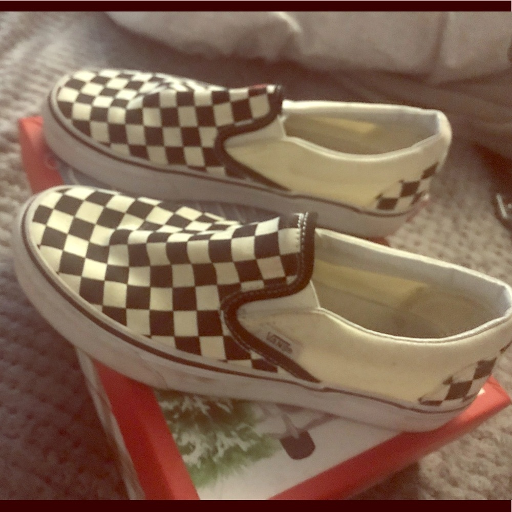 Vans Black/off white check